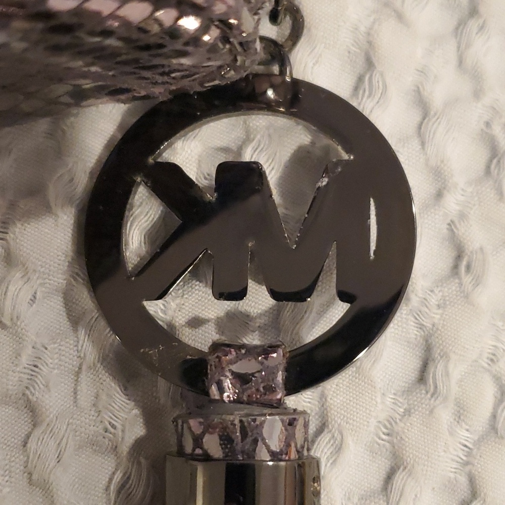 Michael Kors Ltd Edition Metallic Embossed Suede Signature Cosmetic Case NWOT - Picture 7 of 8